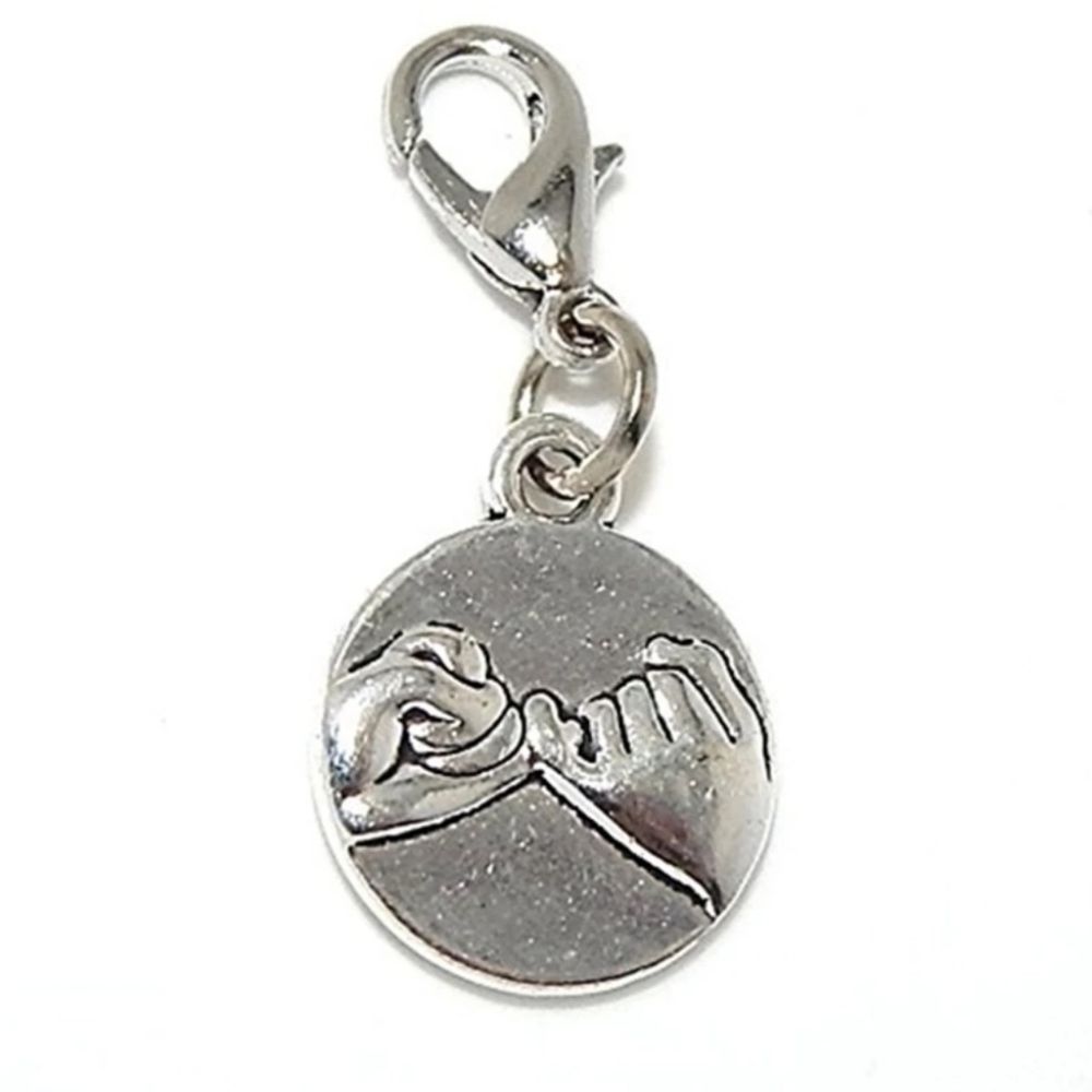 clip on promise hand charms best friends charms for bracelet planner